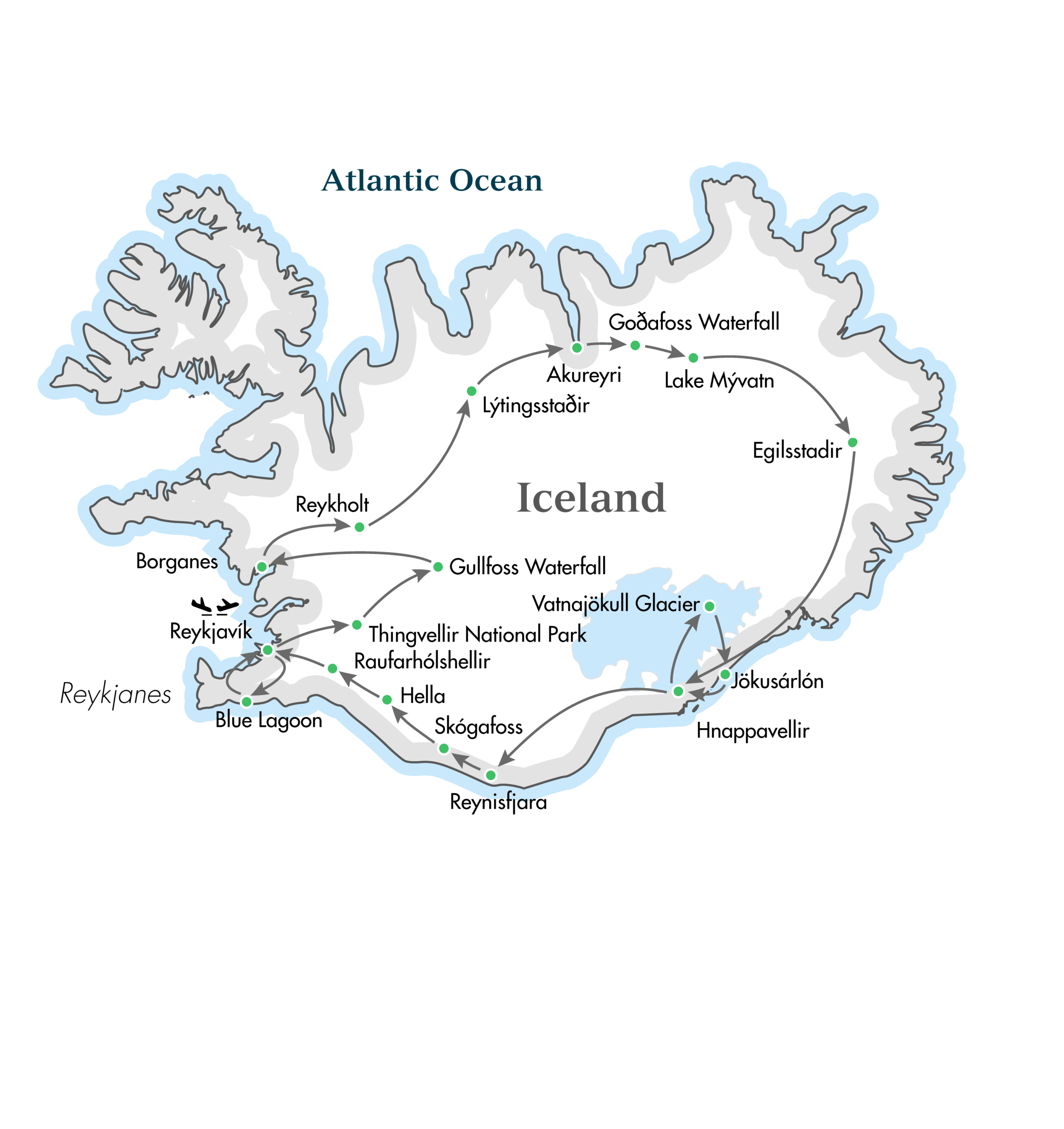 Map of Iceland
