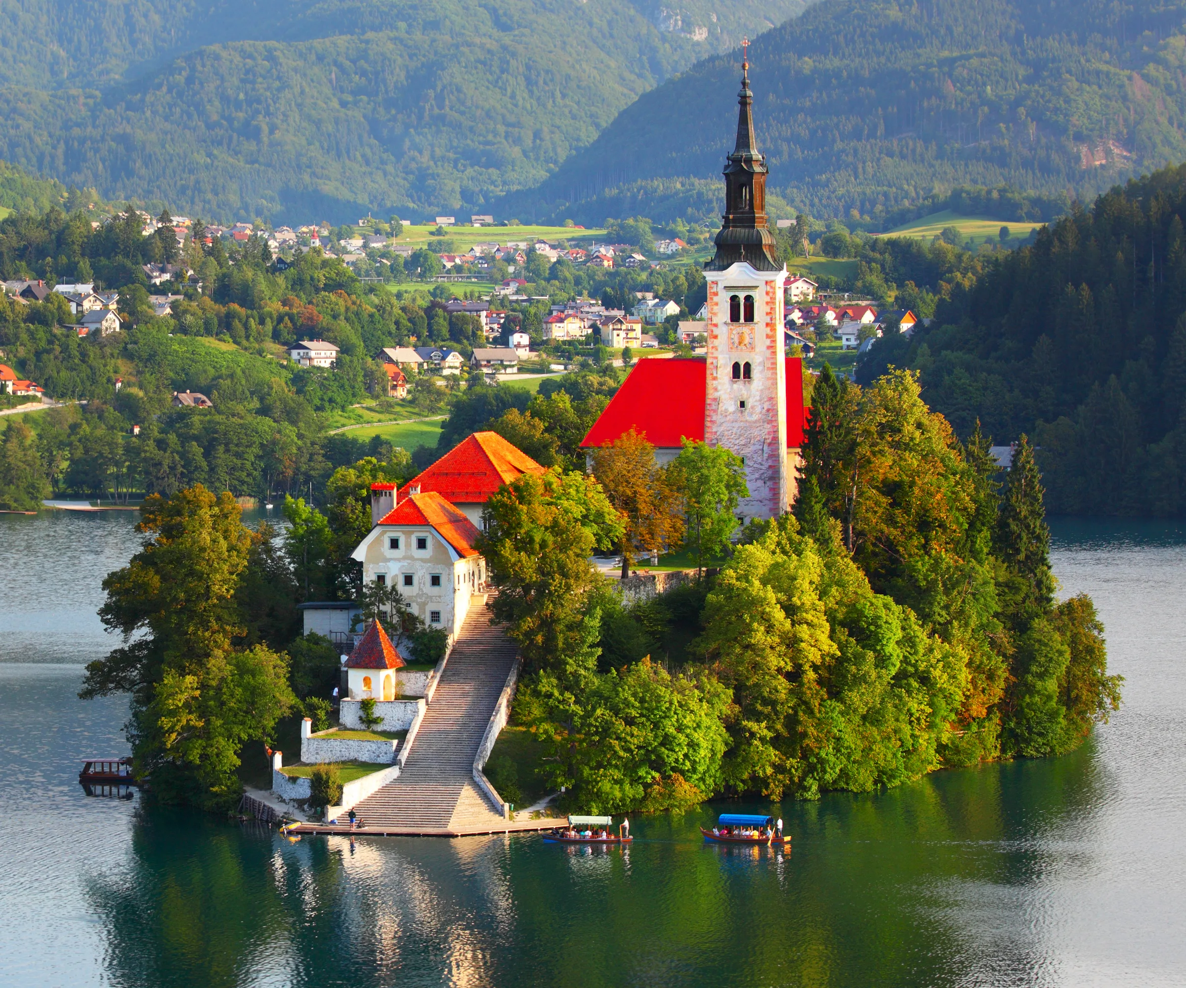 Church-topped island in Lake Bled