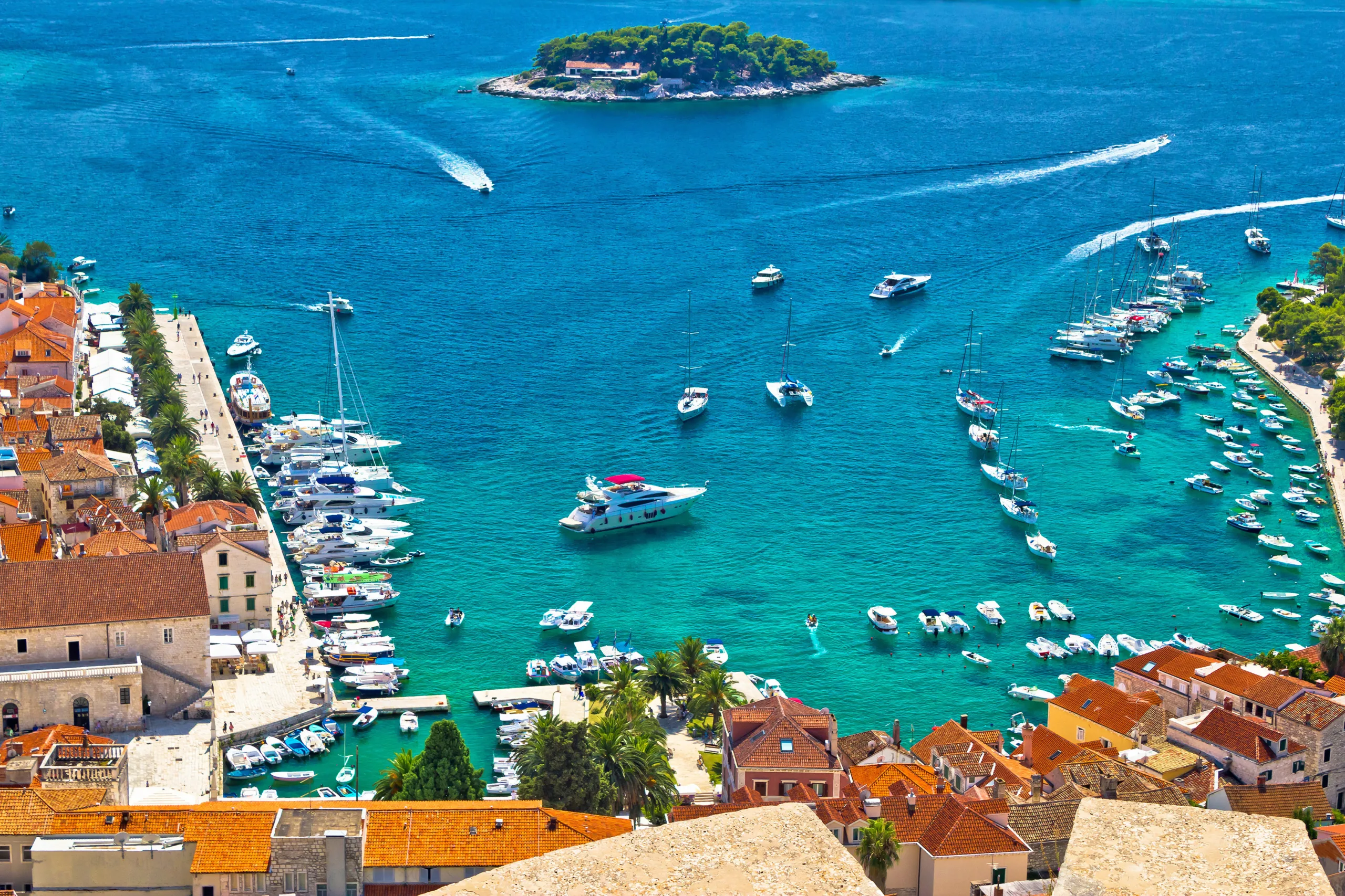 Aerial view of Dalmatian coast