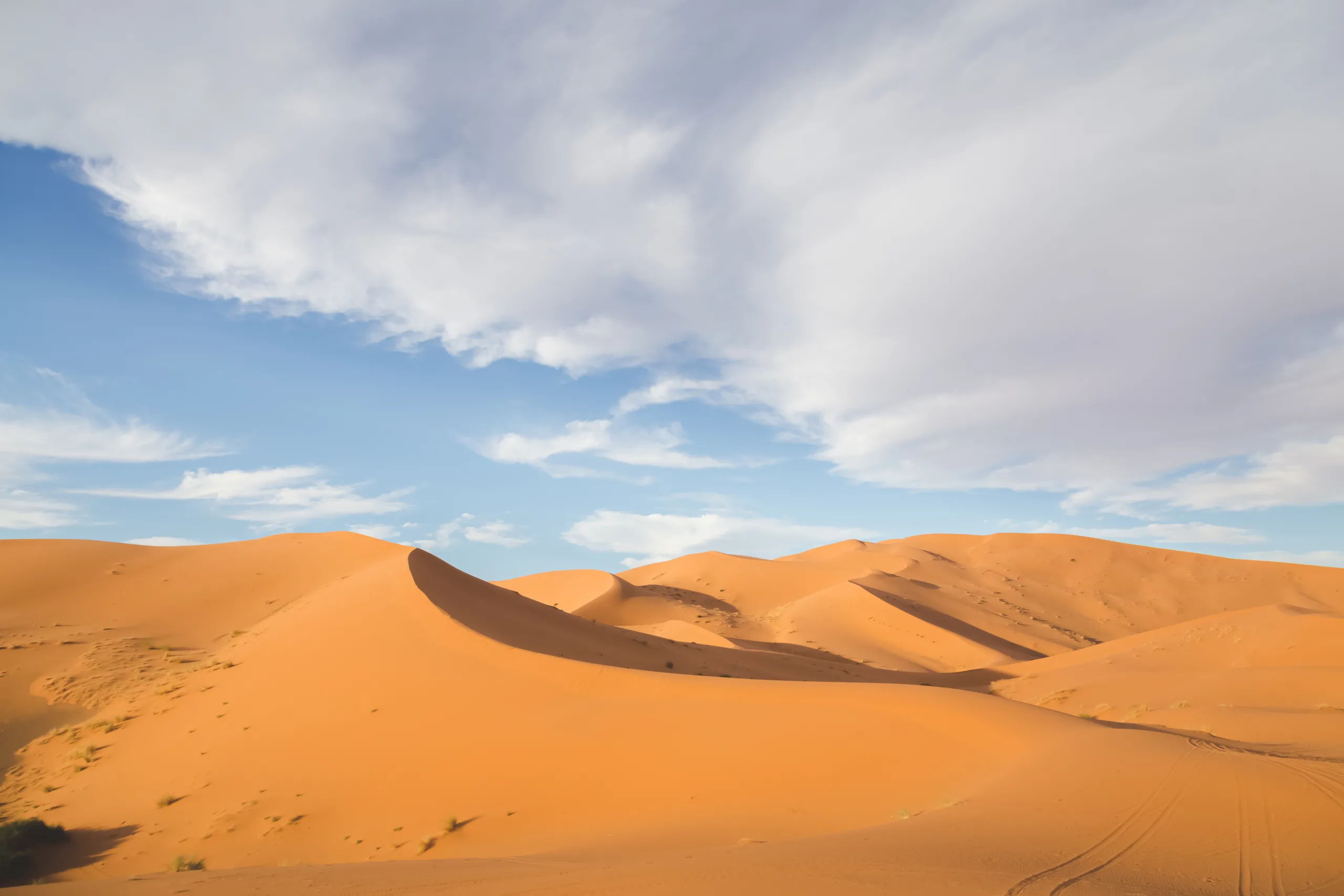 Sand dunes in the Merzouga desert