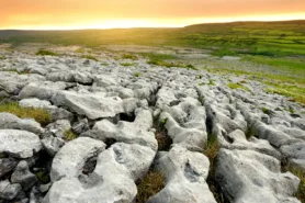 Lunar-like landscape of The Burren, Ireland