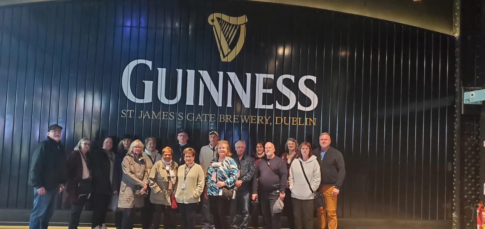 Real traveller photo of tour group in front of Guinness Storehouse