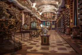 Interior of Strahov Library in Prague