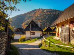 Vlkolinec, Ružomberok Slovakia Old houses in the village Vlkolinec, Slovakia UNESCO World Heritage site