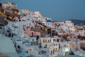 Santorini at night