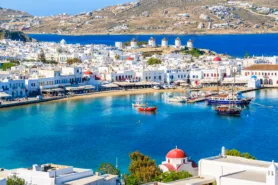 Aerial view of Mykonos