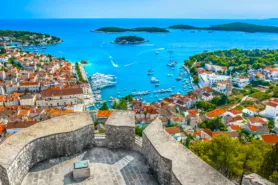 Aerial view island of Hvar