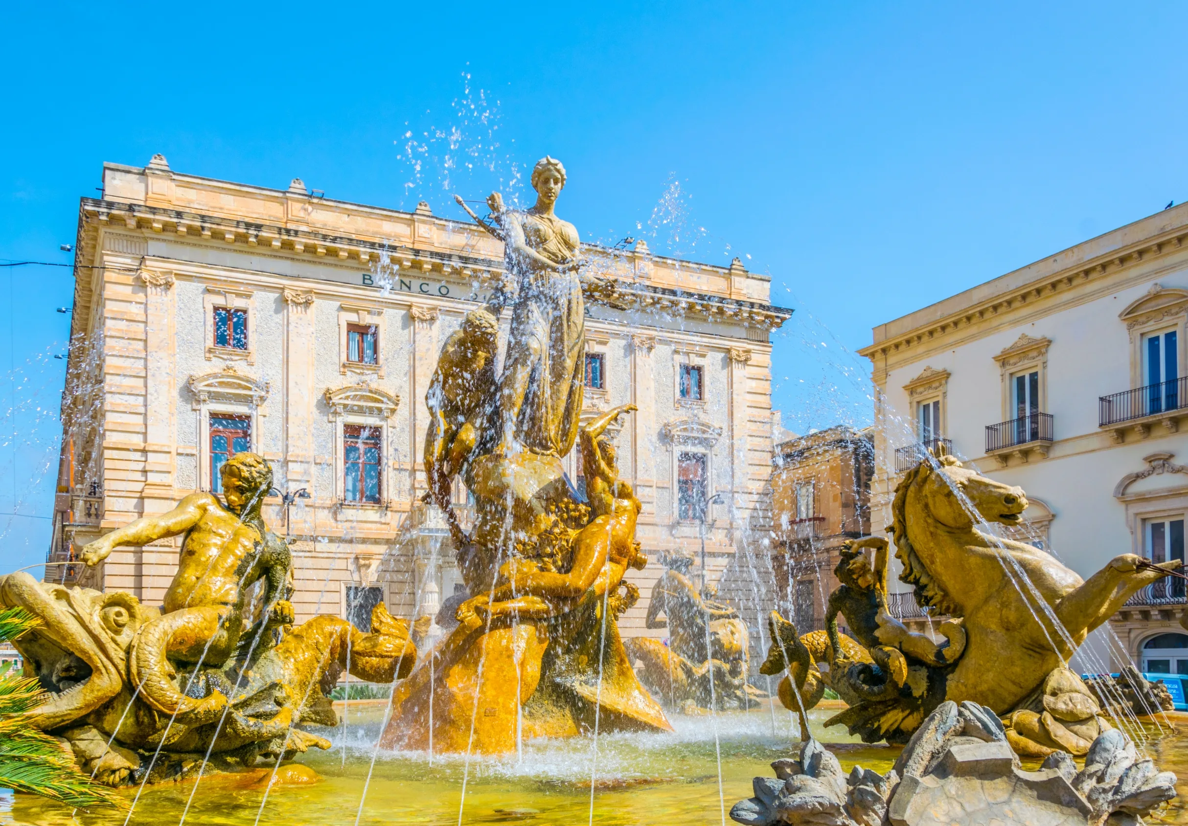 Fountain, Of Diana In Syracuse, Sicily, Italy