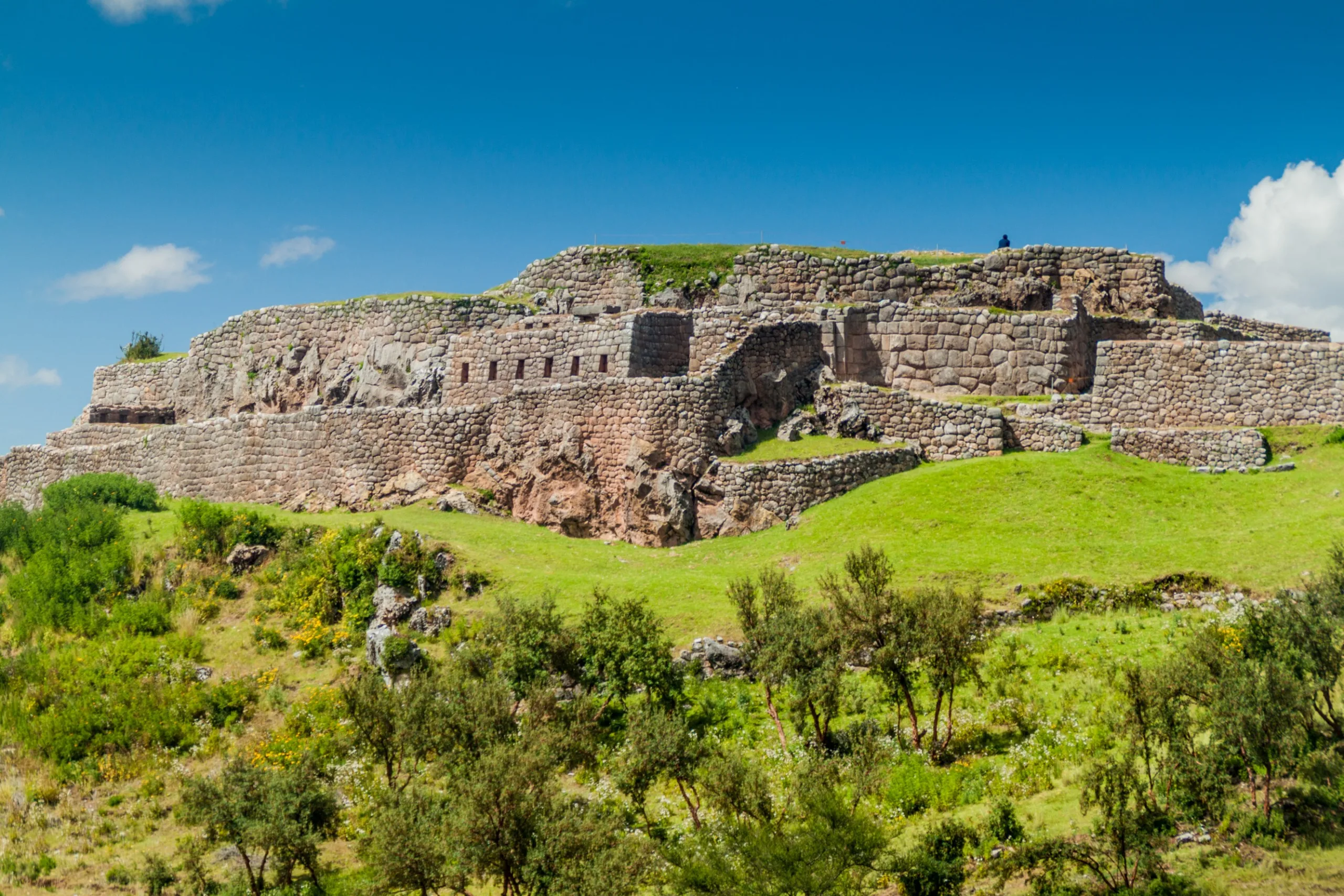 Inca's Ruins Of Pukapukara Near Cuzco, Peru.