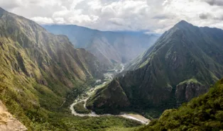 Urubanba Valley And Urubamba River Near To Machu Picchu, Peru