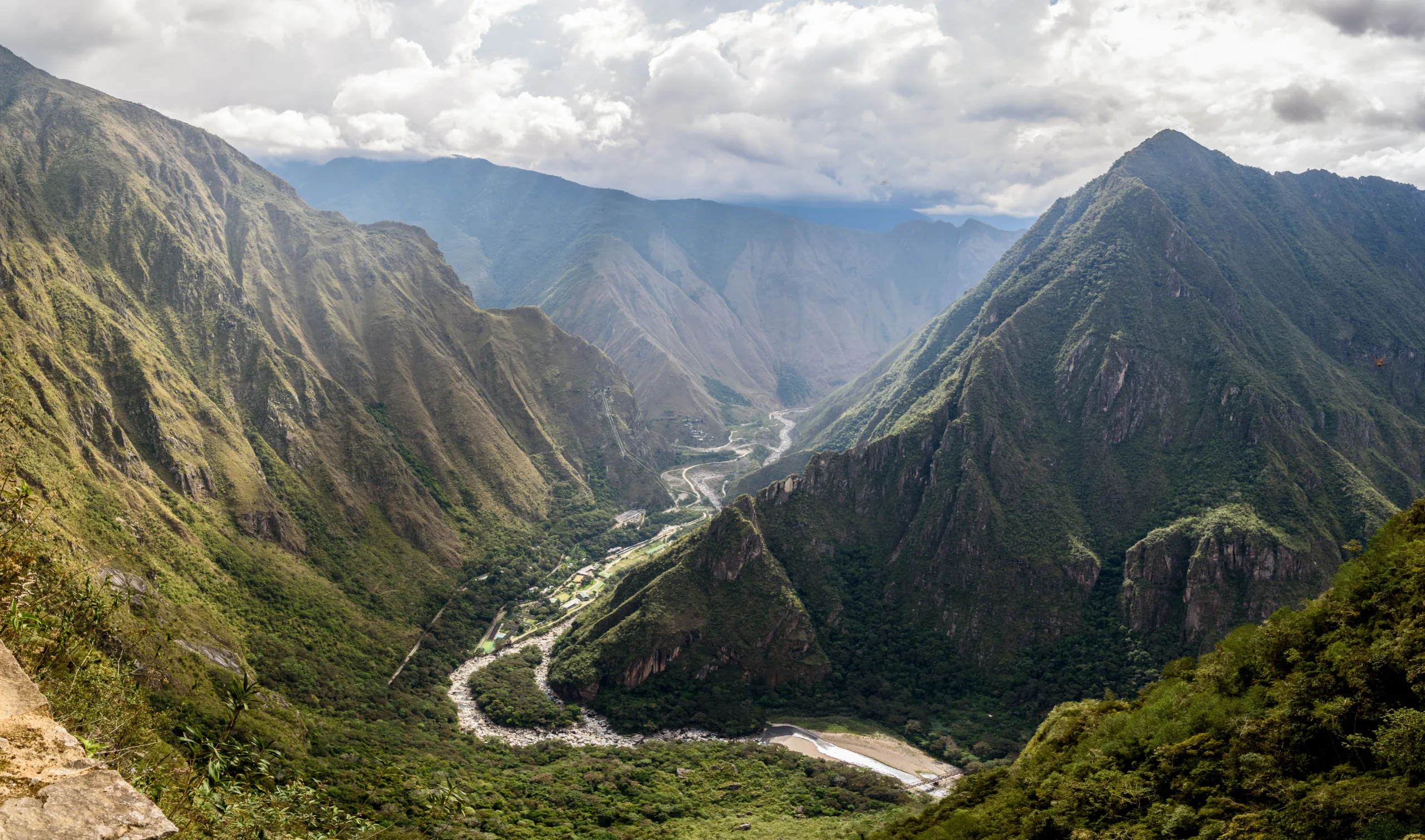 Urubanba Valley And Urubamba River Near To Machu Picchu, Peru