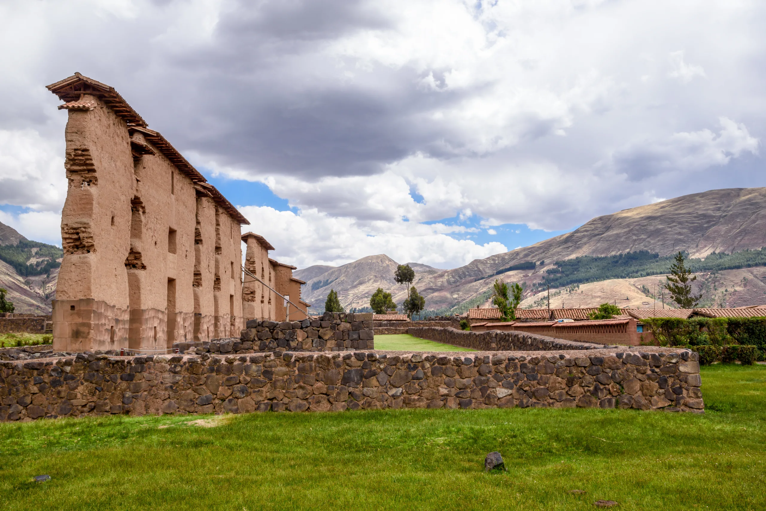 The Wiraqocha Temple In The Inca Site Of Raqchi, Peru