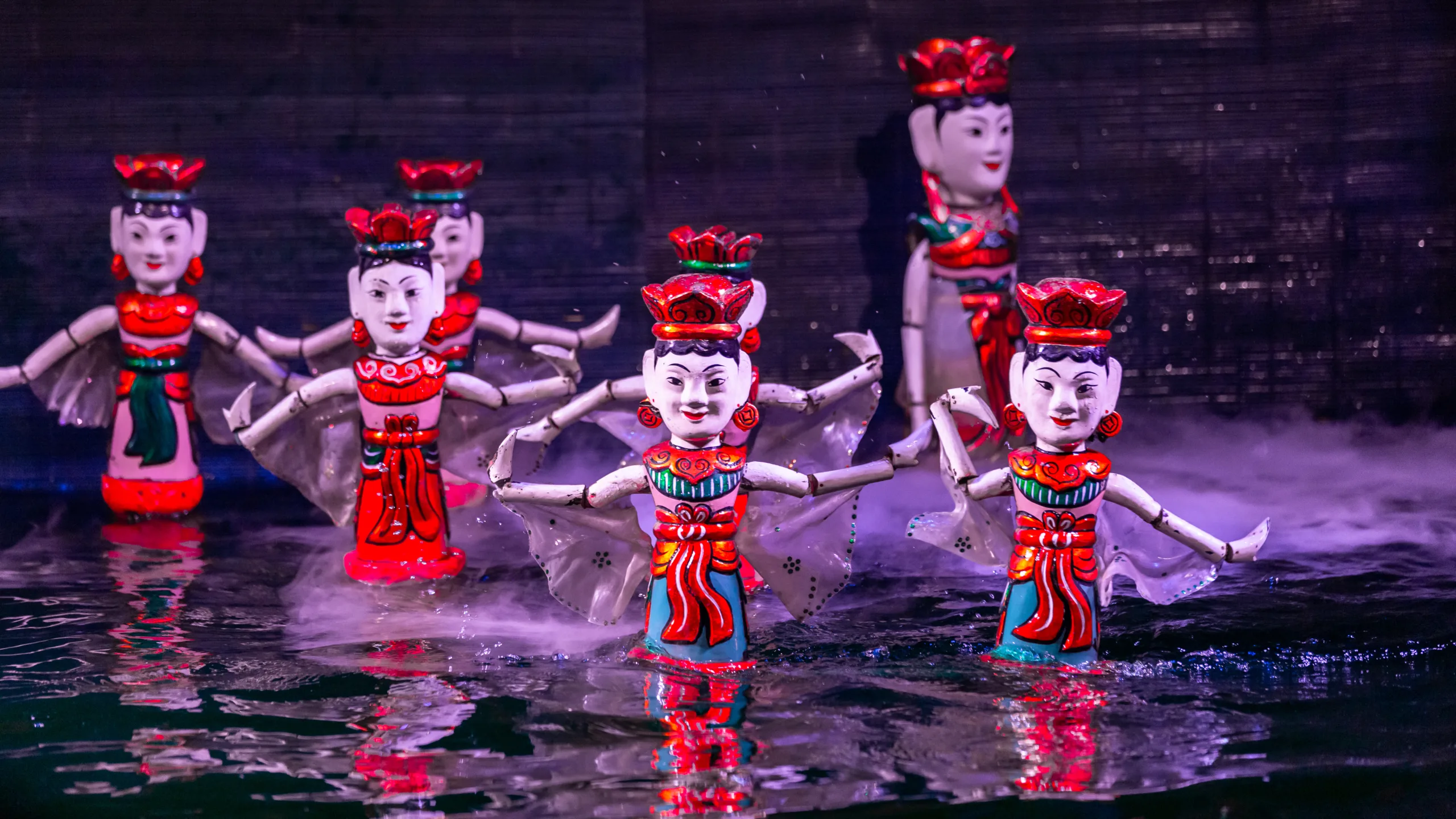 Traditional Vietnamese Performance Water Puppet Theatre Show In Hanoi, Water