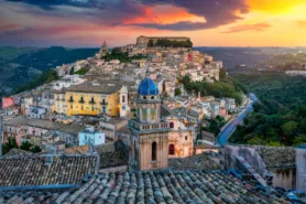 View of Ragusa, Unesco, Heritage, Town, On, Italian