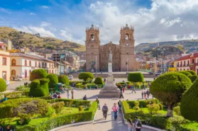 Puno, Peru, Plaza De Armas With