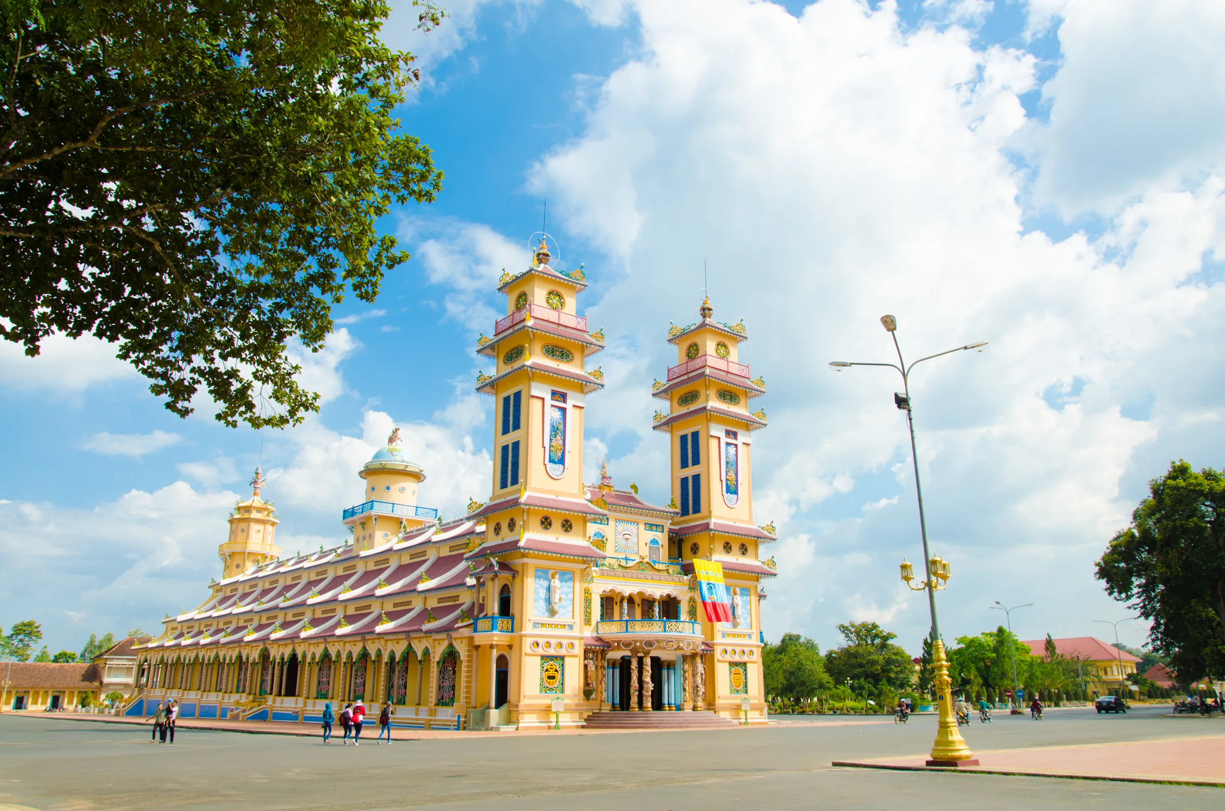 Cao Dai Temple In Tay Ninh Province, Near Ho Chi
