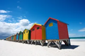 Boulder Beach bathing huts day 5 South Africa & Victoria Falls Approach Tour