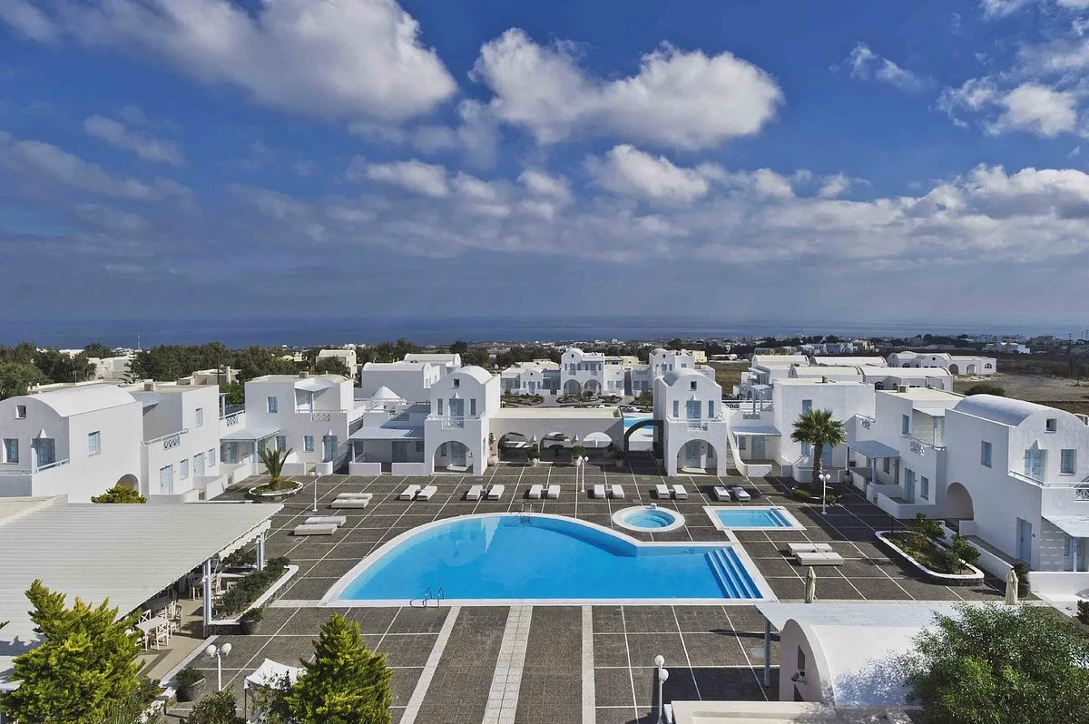 El Greco Resort we visit in Santorini on the Iconic Greece and the Cyclades Tour