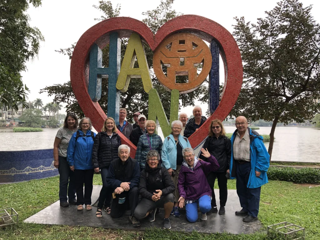 Caroline and group in Vietnam