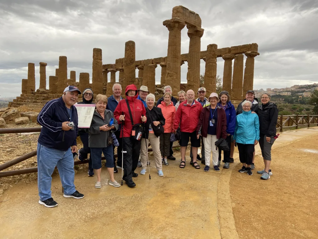 Caroline and group in Sicily