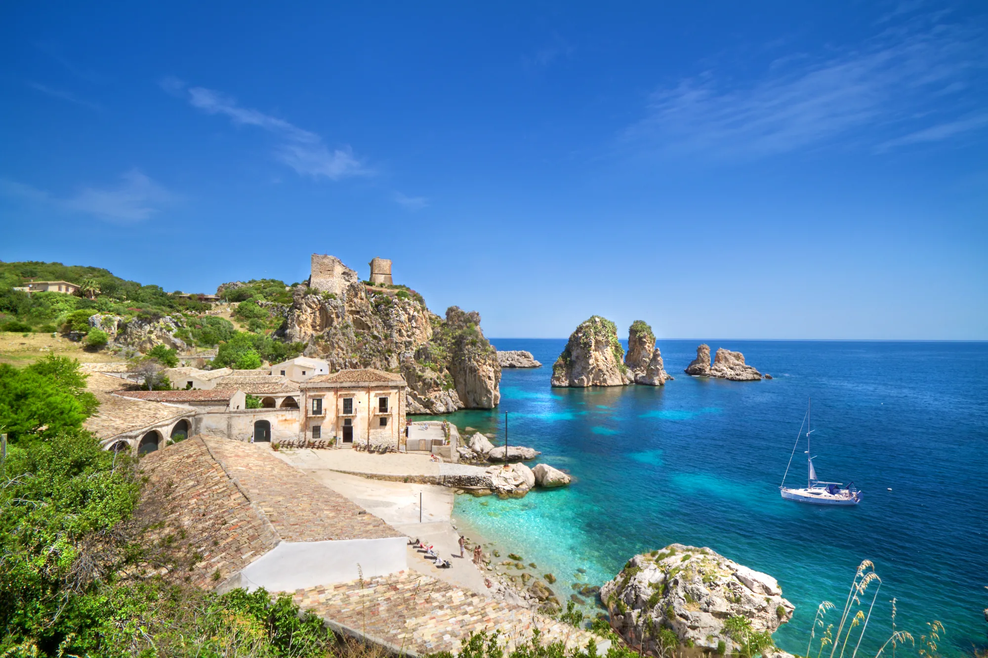 Beach view in Sicily