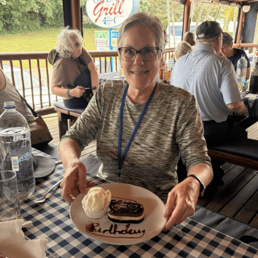 Kathy B, winner from Saskatchewan who visited South Africa and Victoria Falls