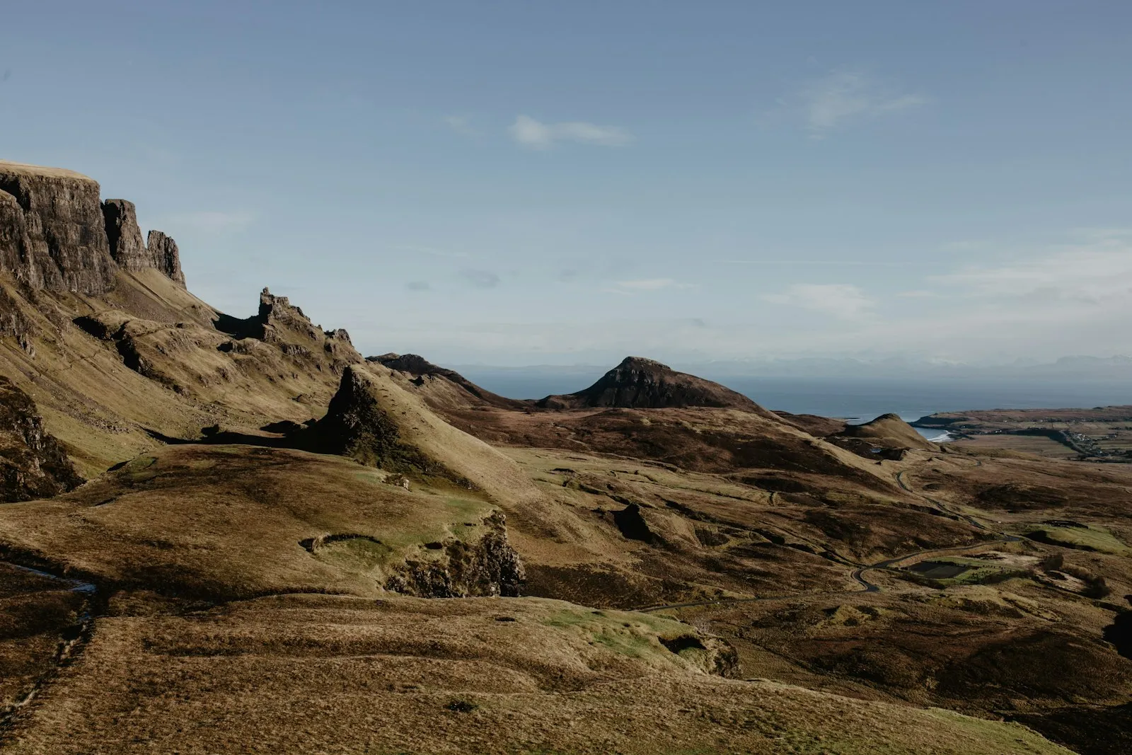 The Quiraing ridge and valley on the Isle of Skye, Scotland